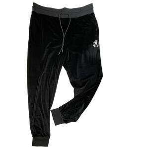 True Religion Men's HS Circle Velour Jogger Pants Black XL NWT